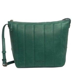 NWT American Leather Co. Dayton Quilted Crossbody Bag Purse Hunter Green